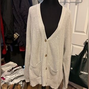 J Crew Women's Gray Cardigan Sweater